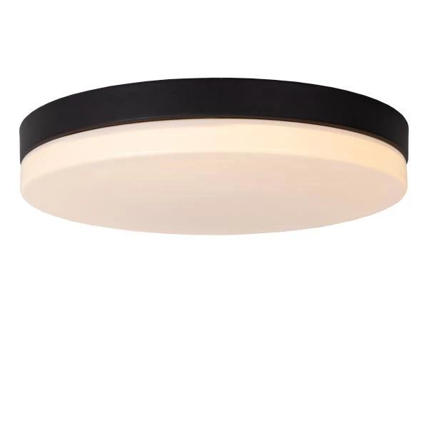 Lucide BISKIT - Deckenleuchte Badezimmer - Ø 40 cm - LED - 1x36W 2700K - IP44 - Bewegung und Tag/Nacht-Sensor - Schwarz - detail 1